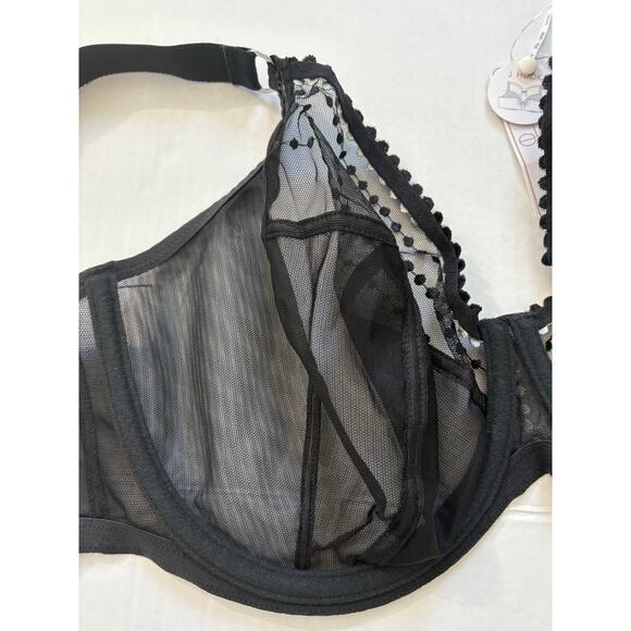 Elomi Women's Matilda Underwire Plunge Bra Black Size 36J Unpadded Side Support - Picture 7 of 7